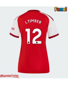 Arsenal Jurrien Timber #12 Tricou Fotbal Replică 2026-27 Femei Acasa Arsenal Jurrien Timber #12 Tricou Fotbal Replică 2026-27 Femei Acasa